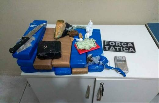 Homem preso com drogas